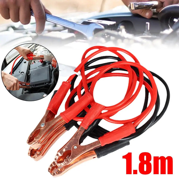 500A Car Battery Jump Cable Booster Cable Line Emergency Jump Starter Leads Van SUV Double-ended with Clamps Clips-BeeSpareParts