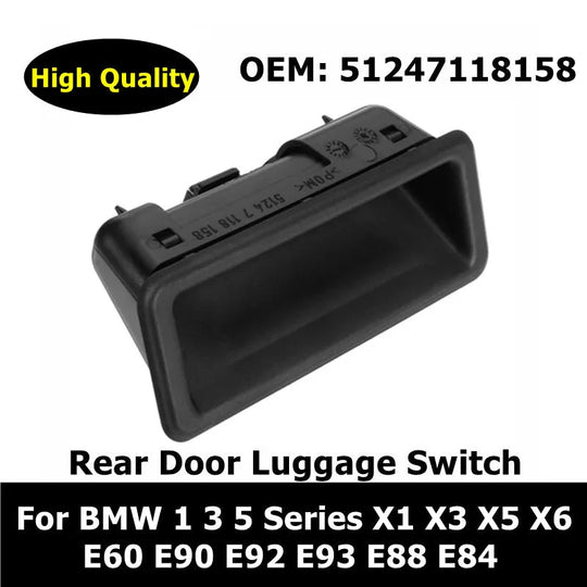 51247118158 Rear Door Luggage Switch Trunk Handle For BMW 1 3 5 Series X1 X3 X5 X6 E60 E61 E90 E91 E92 E93 E70 E88 E71 E72 E84-BeeSpareParts