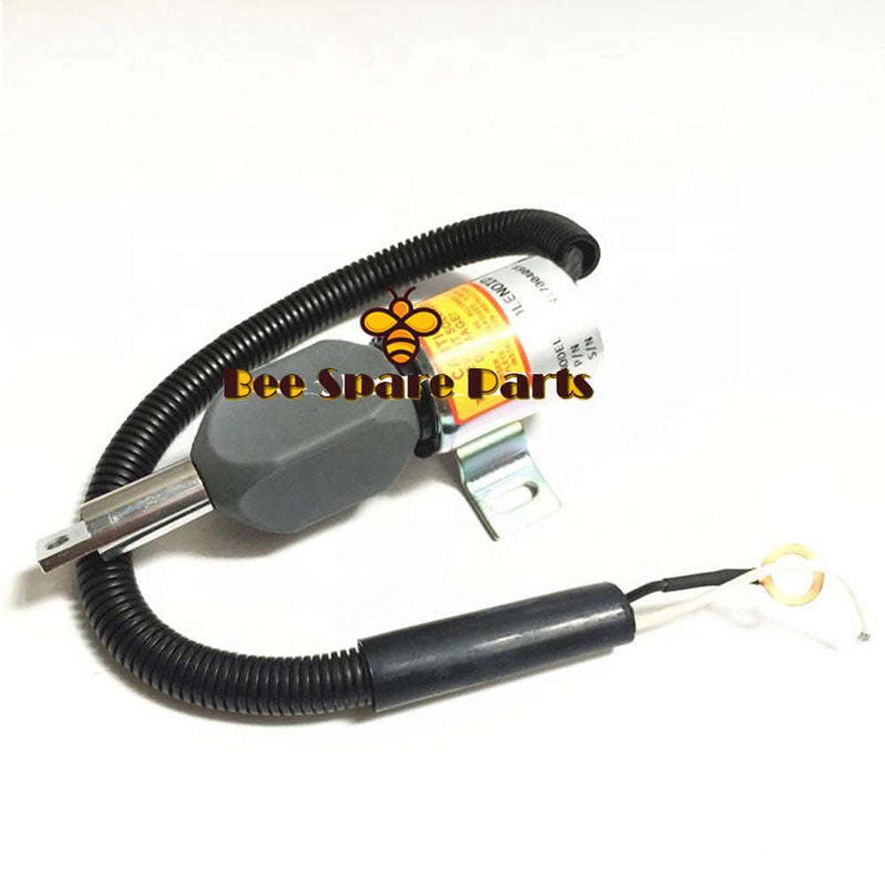 Fuel stop solenoid 185208 Mustang MTL20 Track Loader Gehl CTL70 Isuzu 4JG1-TPA-Replacement Aftermarket Parts