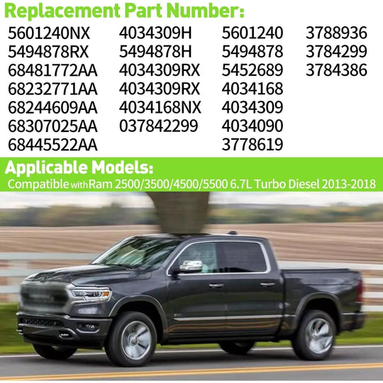5494878RX 5601240NX 6.7 Turbo Actuator Compatible with 2013-2018 Ram 2500 3500 Cummins VGT 6.7L Holset HE300VG HE351VE Replace 68232771AA 68481772AA-BeeSpareParts