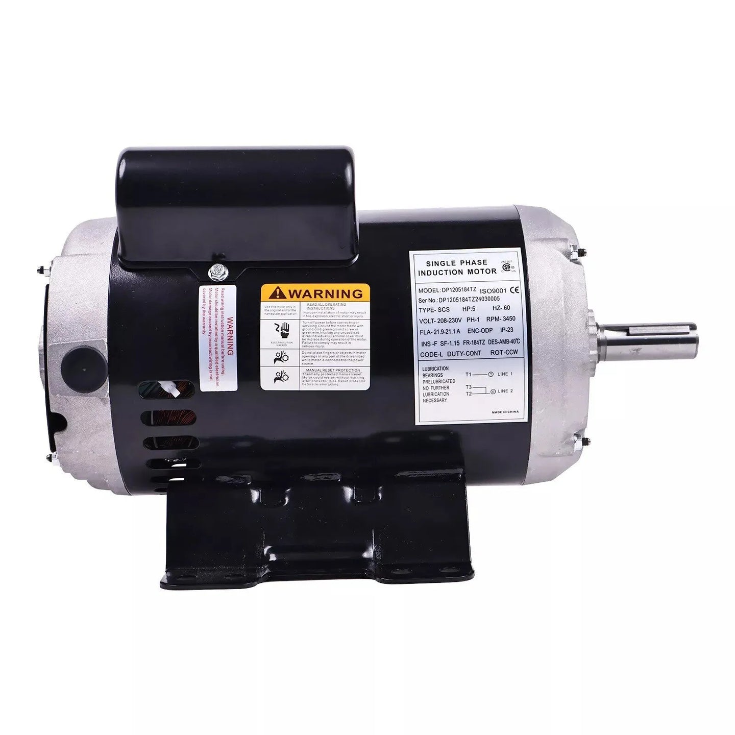 5HP Compressor Motor 47669474001 For Ingersoll Rand 230V 3450RPM 24.1/24.9 AMPS-BeeSpareParts