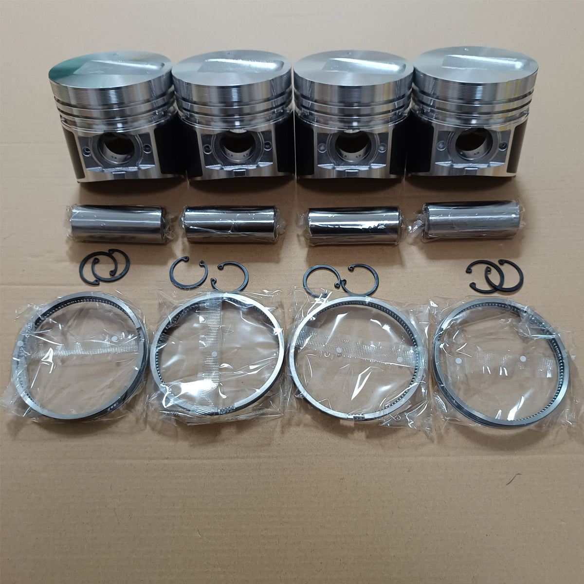 New 4 Sets STD Piston Kit With Ring 30H17-02110 Fit For Mitsubishi K4N Engine 90MM