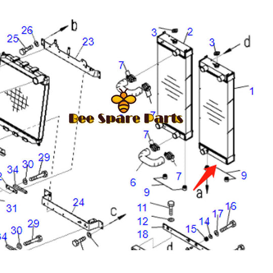 Buy Water Tank Radiator Core ASS'Y 421-03-44110 421-03-44120 for Komatsu Wheel Loader WA450-6 WA470-6 WA480-6