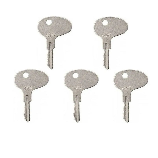 5PCS Heavy Equipment Key 123243 Fit Caterpillar & Mitsubishi Forklift-BeeSpareParts