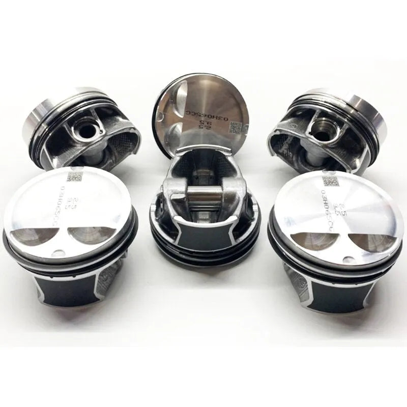 6 PCS 03H107065CJ 03H 107 065 CJ Engine Piston Kit for VW Volkswagen Teramont 2.5T 03H107065CG 03H065CG 03H 107 065 CG STD-BeeSpareParts