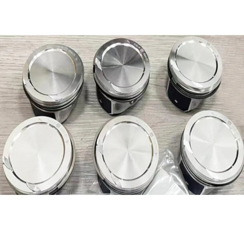 6 PCS Engine Piston for Land Rover Freelander 2 L359 3.2L B6324S 2006-2015 Volvo S80 II V70 III XC60 I Petrol With Piston Rings-Replacement Aftermarket Parts