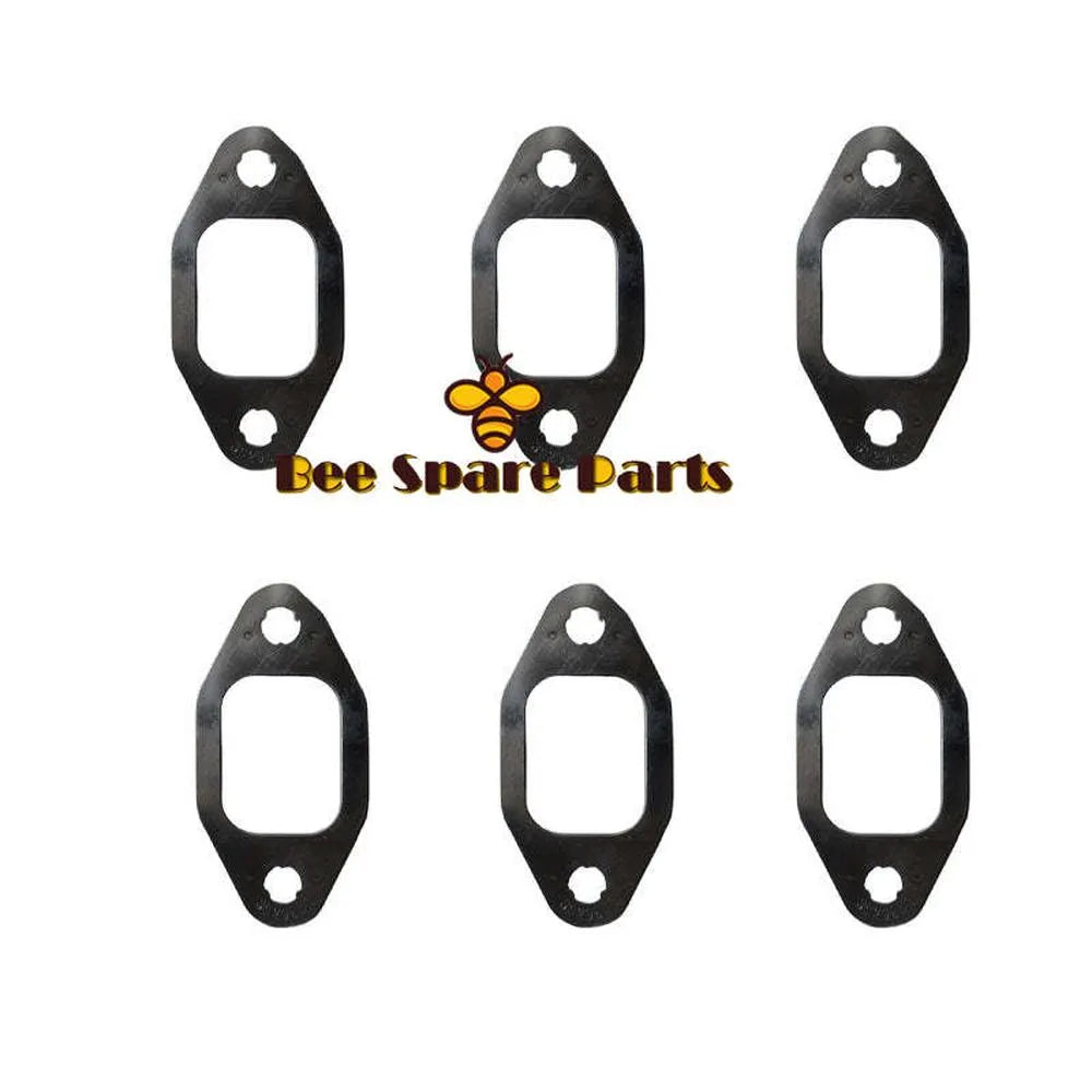 6 PCS New 3929881 Fits Cummins Exhaust Manifold Gasket-Gasket & Gasket Kit-BeeSpareParts