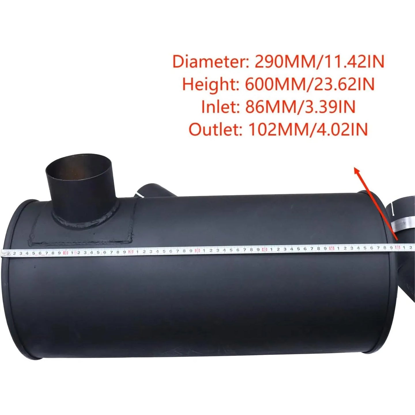 Muffler 4687844 4383156 AT218160 Compatible for John Deere Excavator 2054 2554 200CLC 230CLC 230LC 230LCR 270CLC 270LC Replacement-Replacement Aftermarket Parts