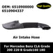 6510900000 6510904337 Car Accessories Air Intake Hose For Mercedes Benz CLA Grade 200 220 B Grade160 180 Air Clean Flexible-BeeSpareParts