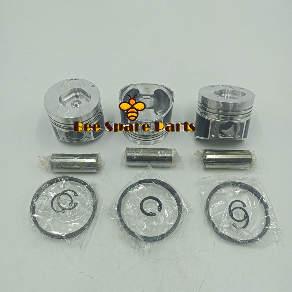 New 3 Sets STD Piston Kit With Ring 8-97176-891-0 Fit For Isuzu 3KC2 Engine 74MM-Replacement Aftermarket Parts