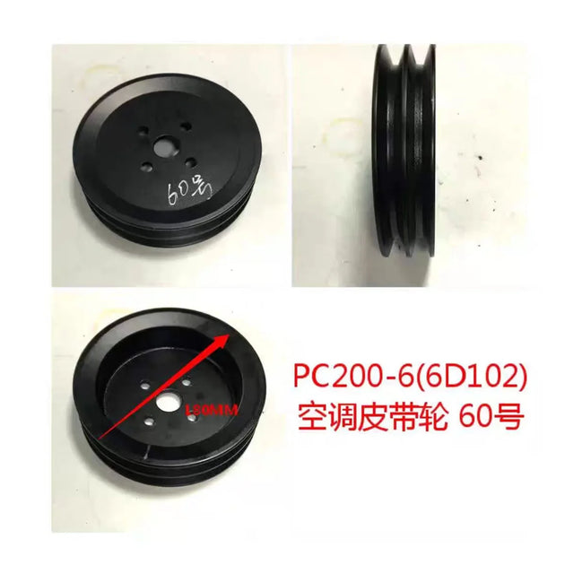 6731-91-1510 Pulley AIR Conditioner FITS for Komatsu PC100-6 PC200-6 Engine 4D102 6D102-BeeSpareParts