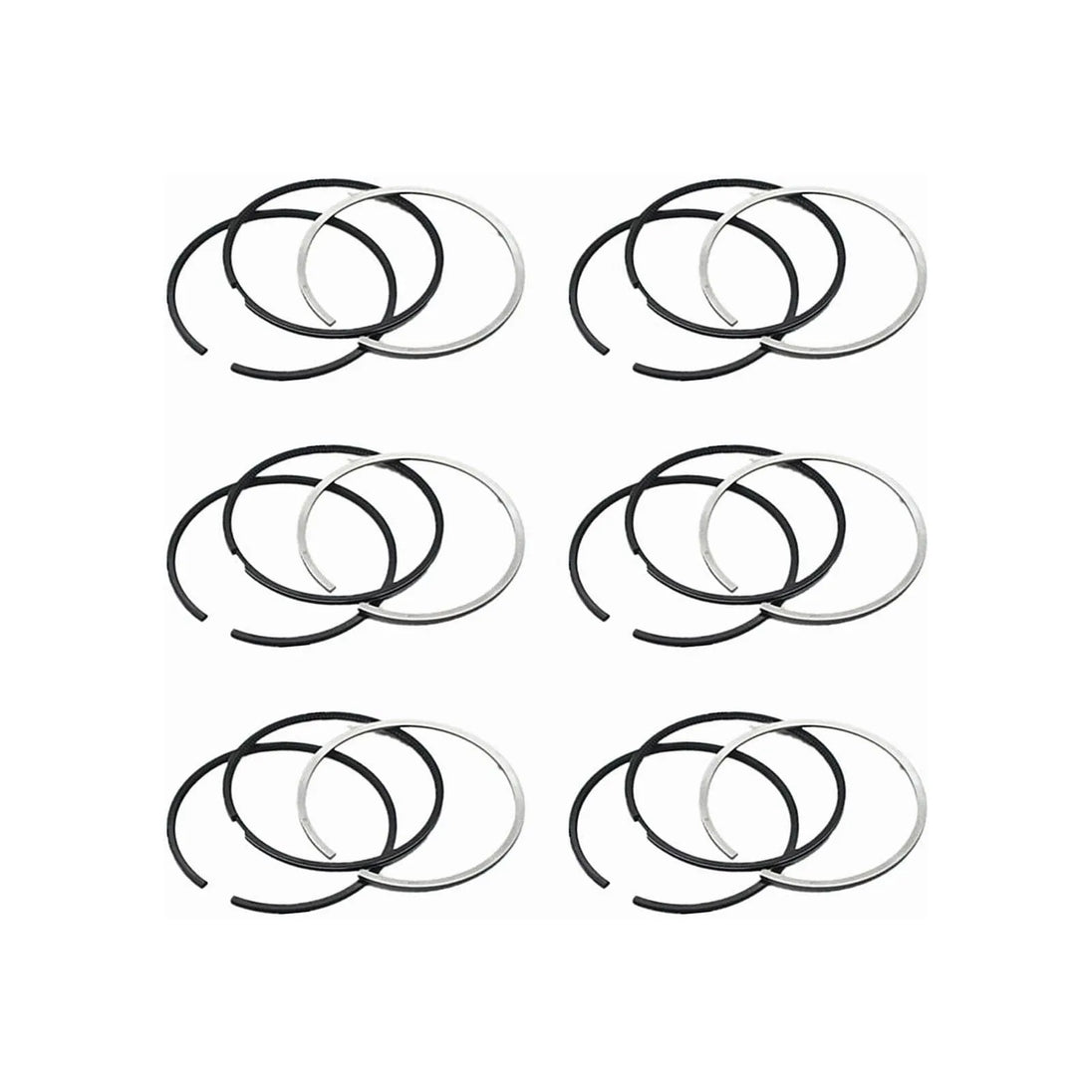 6Set Piston Rings 4089500 Replacement for Cummins K19/KTA19 Engine (3.5Kx3.5Kx4.8mm)-Piston Ring-BeeSpareParts