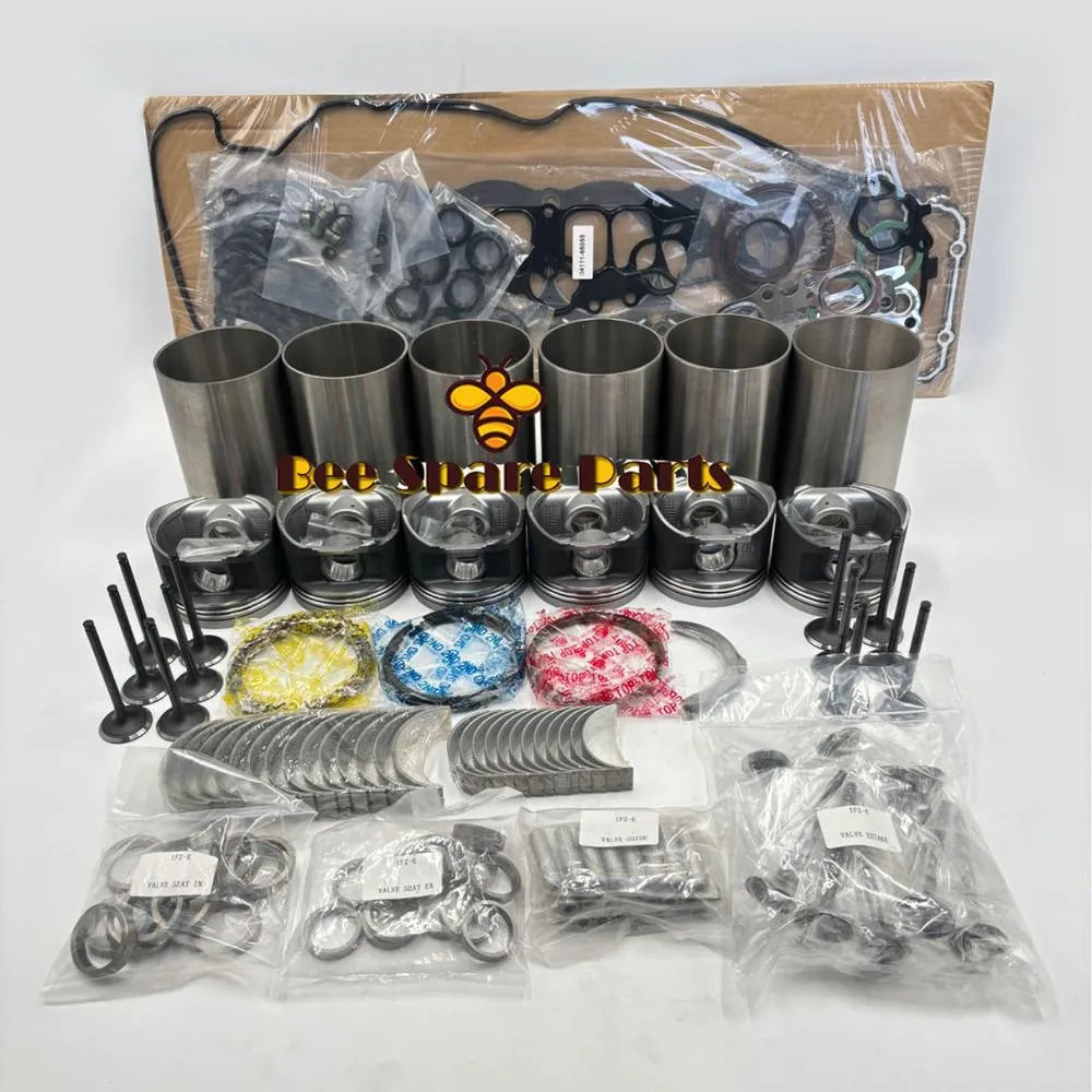 6D40 Engine Overhaul Kit With Cylinder Liner Piston Ring Metal Bearing Full Gasket Set For Mitsubishi Piston ME121199-BeeSpareParts