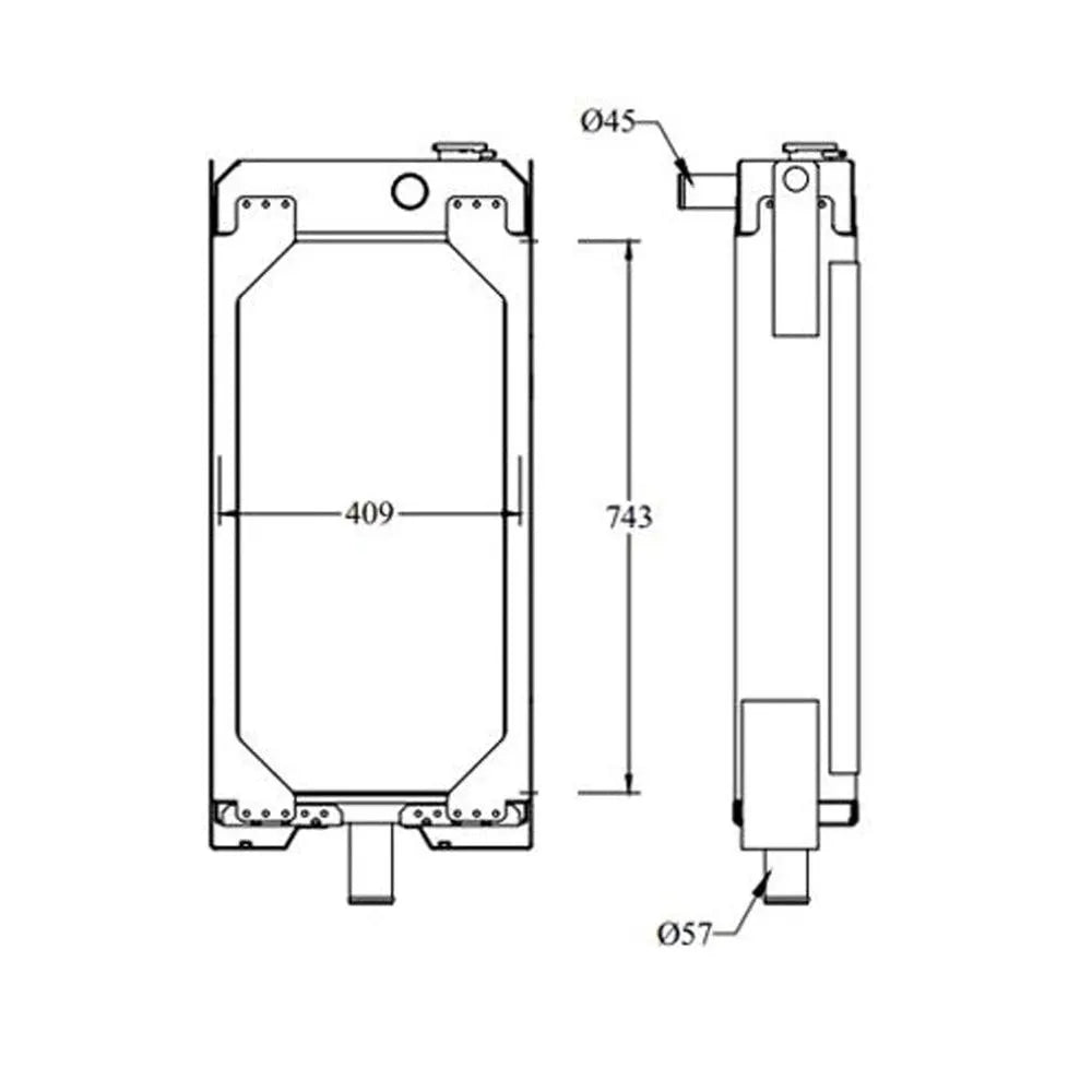 6N7454 RADIATOR GP Fits Caterpillar 953-Replacement Aftermarket Parts
