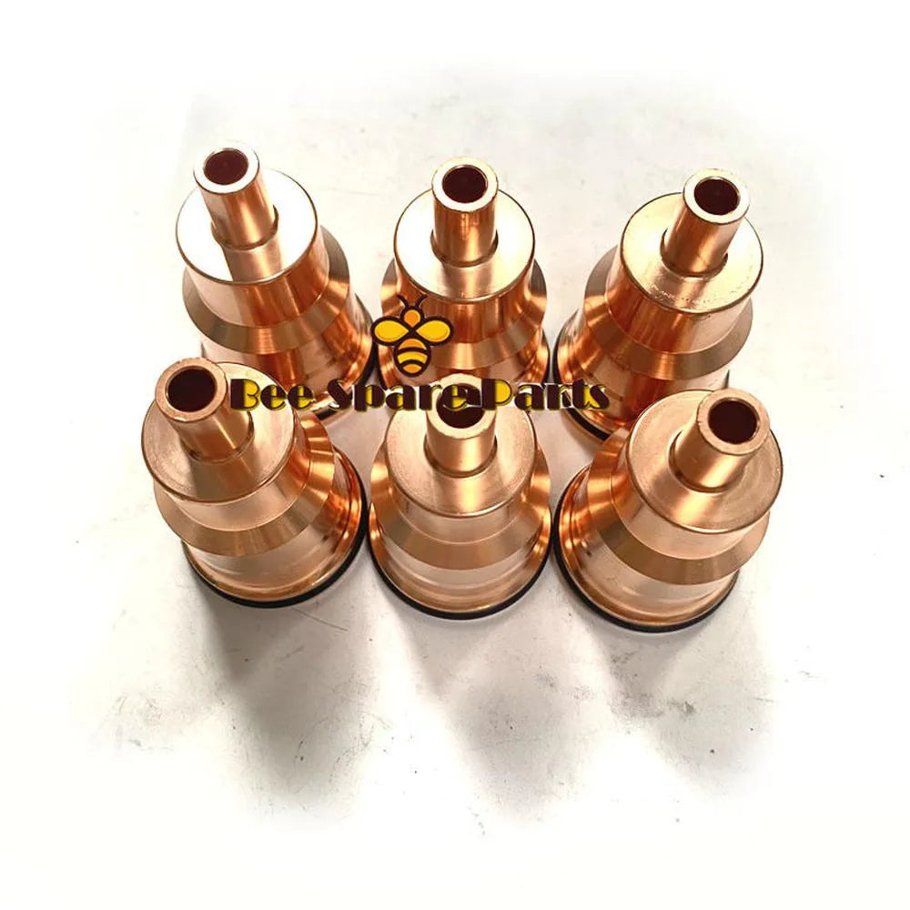6*New Injector Sleeve Tube Copper 3183368 For Volvo D12/D13/16 Mack MP7/8/10-Replacement Aftermarket Parts