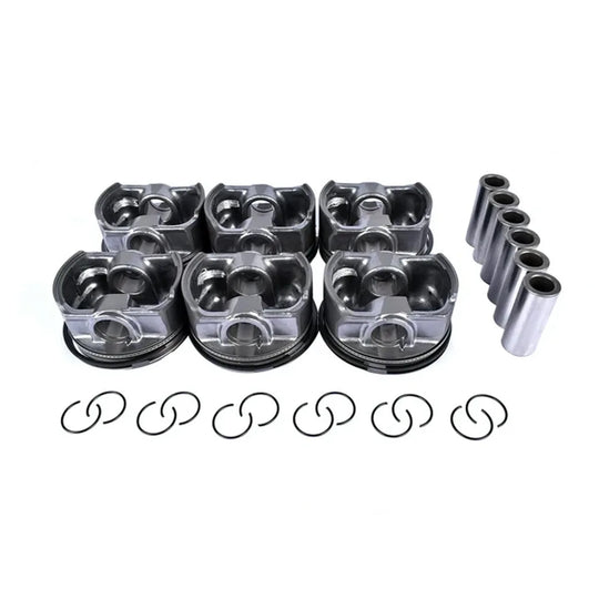 6PCS 84.00mm Pistons & Rings Set for BMW E46 E39 E60 E83 E85 M54B25 11257512526 11257509175-BeeSpareParts