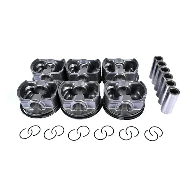 6PCS 84.00mm Pistons & Rings Set for BMW E46 E39 E60 E83 E85 M54B25 11257512526 11257509175-BeeSpareParts