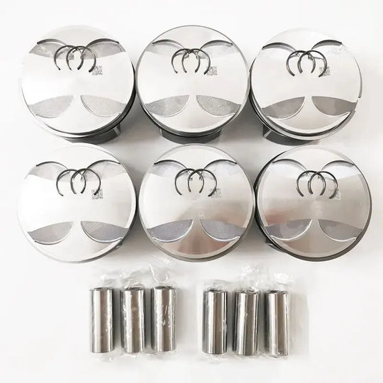 6PCS A2720300618 2720300618 272 030 06 18 Engine Piston for Mercedes Benz M272 W221 W203 Hybrid With Piston Rings M272.974 STD-BeeSpareParts