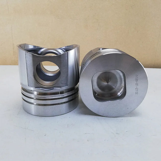 6PCS Construction Machinery 6D105 Diesel Engine Repair Kit Cylinder Piston 6136-31-2112 6136-31-2010-BeeSpareParts