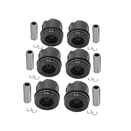 6PCS Engine Pistons Rings For Benz R350 2010-2012 3.0 V6 6420308017 6420308117-BeeSpareParts