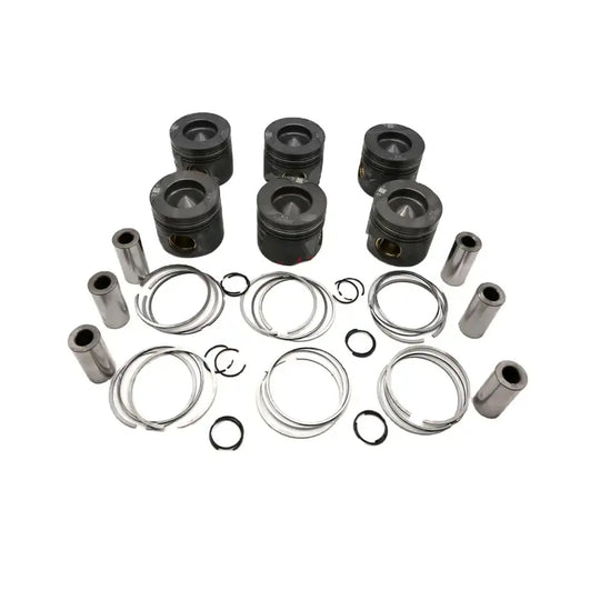 6PCS Engine Pistons Rings For Benz R350 2010-2012 3.0 V6 6420308017 6420308117-BeeSpareParts