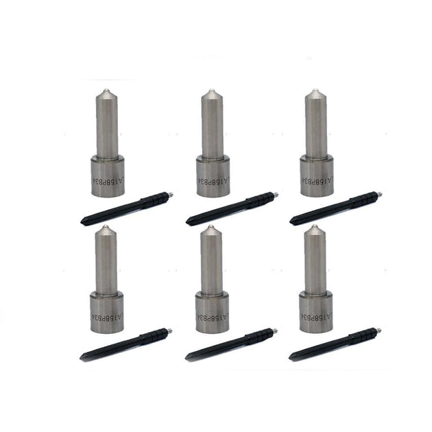 6Pcs Fuel Injector Nozzle DLLA158P834 for Hino 700 E13C 23670-E0341 095000-5226-BeeSpareParts