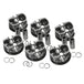 6pcs N54B30 Pistons & Rings Set Φ84mm 11257610295 11257577586 for BMW E60 E61 E71 E82 E90 E91 E92 E93 135i 335i 535i 740i X6 3.0-BeeSpareParts