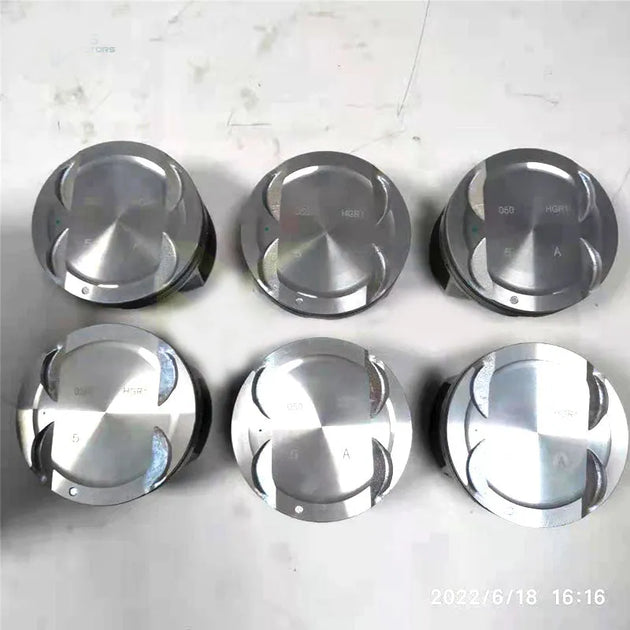 6pcs PISTON AND RING 23041-3CAA1 23410-3CAA1 230413CAA1 234103CAA1 FOR HYUNDAI KIA Sedona Sorento Azera Santa Fe 3.5L V6 G6DC STD 0.5-Replacement Aftermarket Parts