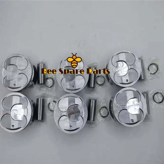 6PCS Piston Kit Piston ring for Buick ENCLAVE 3.6L V6 12616971 12616972 12616973 STD-Replacement Aftermarket Parts