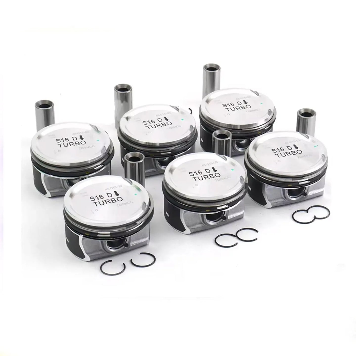 6pcs Pistons & Rings Set STD for Volvo S60 S80 V60 V70 XC60 XC70 3.0 T6 2953CC B6304T 30750892 Bore Φ82.00mm-BeeSpareParts