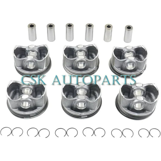 6x Connecting Rod & Pistons Kit For Porsche Cayenne Audi A6 A7 S4 S5 Q7 3.0 TFSI-BeeSpareParts