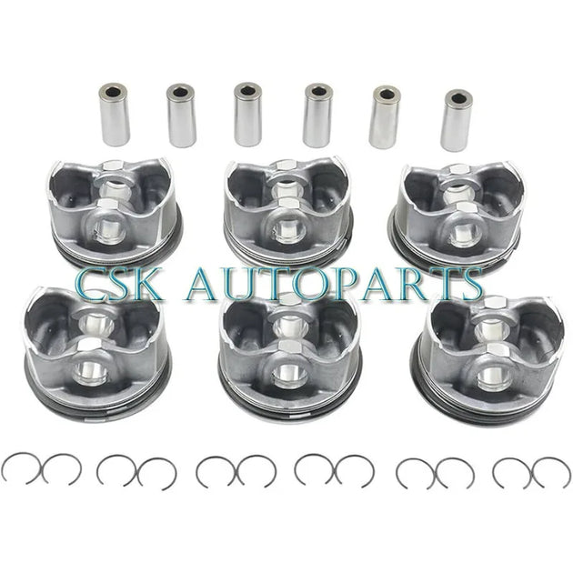 6x Connecting Rod & Pistons Kit For VW Audi S4 S5 A6 A7 A8 Q5 Q7 3.0 TFSI EA837-BeeSpareParts