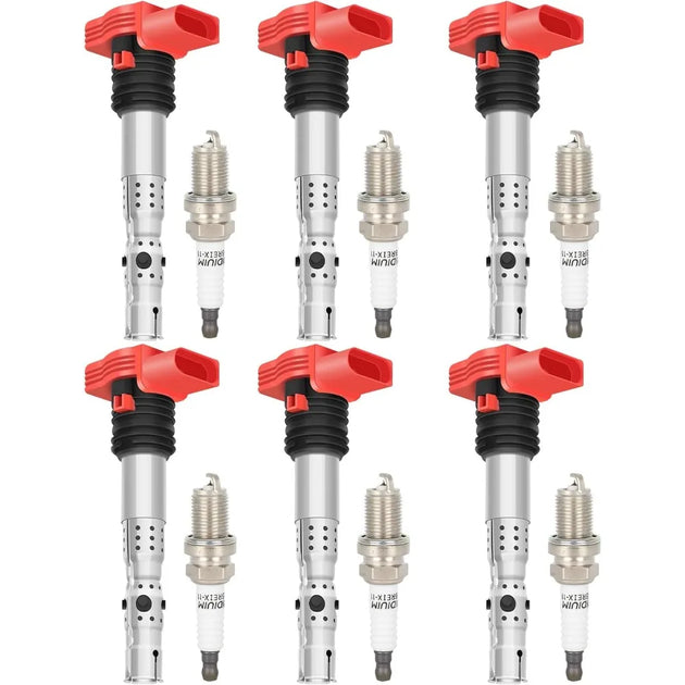 6x Ignition Coils Pack Spark Plug For Porsche Cayenne Audi A4 VW 3.0T-BeeSpareParts