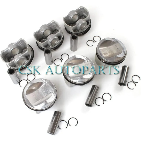 6x Piston & Rings STD For Audi A7 A8 2.5L FSI V6 CLX CVB CPA 06E107065DQ-BeeSpareParts