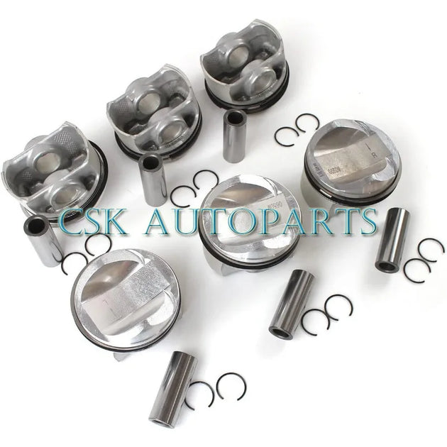 6x Piston & Rings STD For Audi A7 A8 2.5L FSI V6 CLX CVB CPA 06E107065DQ-BeeSpareParts