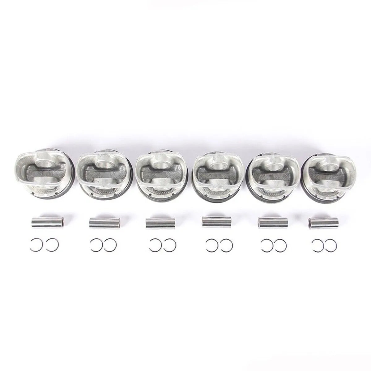 6x Pistons & Rings Set Φ85mm 10.7:1 11257536373 For BMW F11 530i E64 E63 F02 E84 E70 E85 E89 E86 N52B30A 3.0L L6 11 25 7 558 528-BeeSpareParts