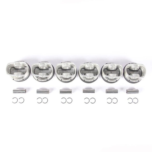6x Pistons & Rings Set Φ85mm 10.7:1 11257536373 For BMW F11 530i E64 E63 F02 E84 E70 E85 E89 E86 N52B30A 3.0L L6 11 25 7 558 528-BeeSpareParts