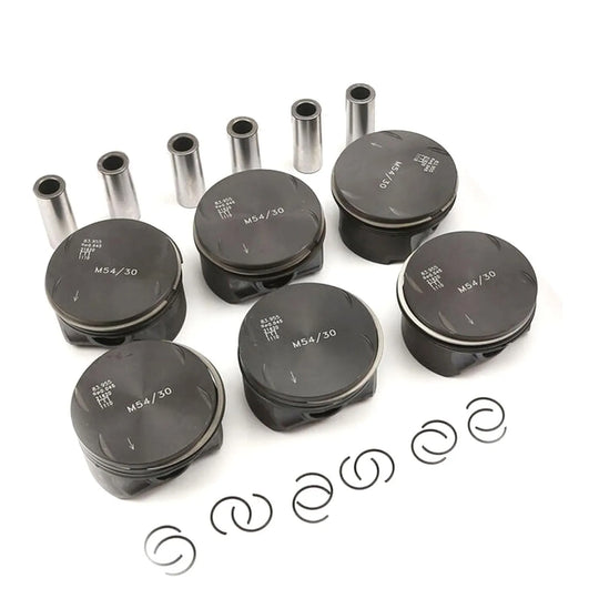 6x Pistons & Rings Set STD for BMW 330i 530i X5 Z4 E46 E53 E60 E85 M54B30 3.0 11257506222-BeeSpareParts