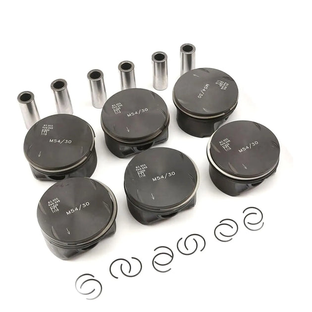 6x Pistons & Rings Set STD for BMW 330i 530i X5 Z4 E46 E53 E60 E85 M54B30 3.0 11257506222-BeeSpareParts
