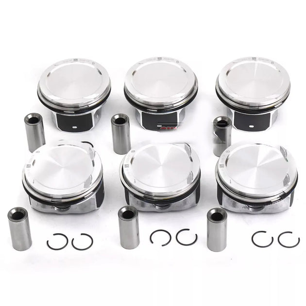 6x Pistons & Rings Set STD for Volvo S80 V70 XC60 XC70 XC90 3.2 L6 T6 B6324S 30750274-BeeSpareParts