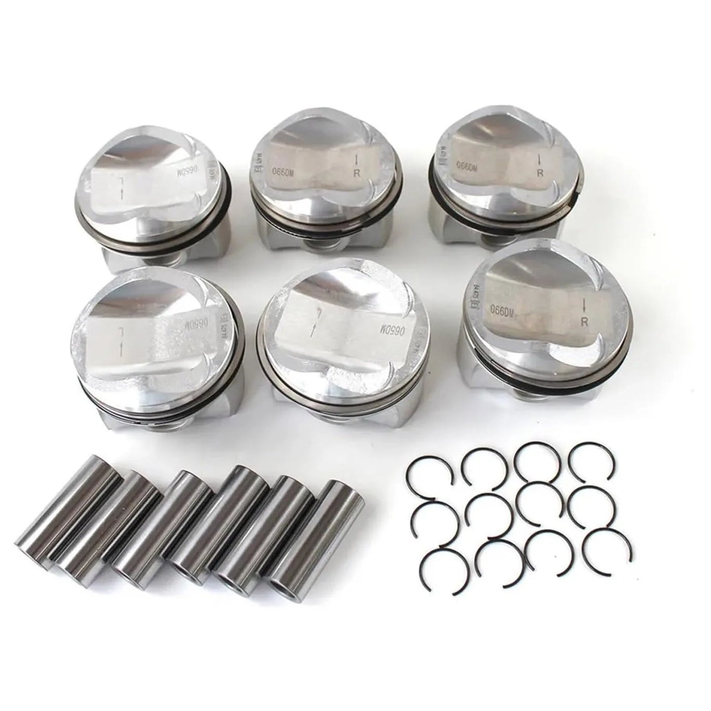 6x Pistons Rings Set STD Φ84.5mm for Audi A4 B7 A6 C6 A8 3.2 FSI AUK BKH BPK-BeeSpareParts