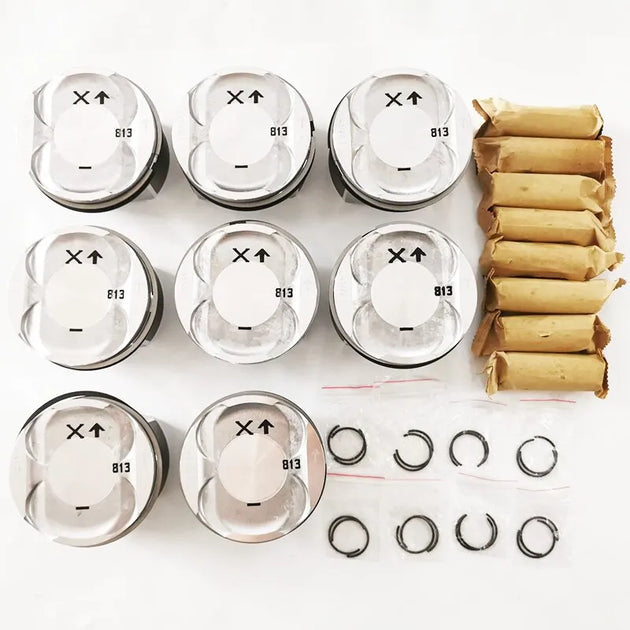 8 PCS 94810303134 94810334100 99610303351 50442N0 Piston for Porsche Cayenne 4.5L M48.00 V8 250kW 340HP 2002-2010 93MM DIA STD-BeeSpareParts