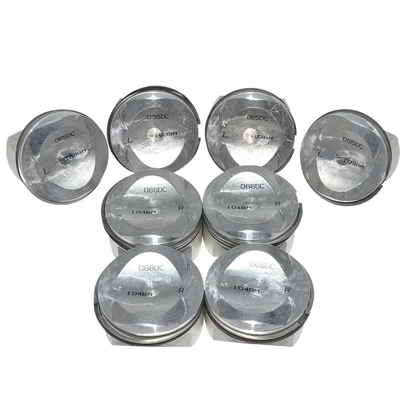 8 PCS 079107065DC 079107066DC Piston for Audi S4 S5 A6 C6 A8 Q7 VW Touareg BBK BHF CAUA BVJ BAR 4.2L FSI V8 DOHC 84.5MM STD-BeeSpareParts