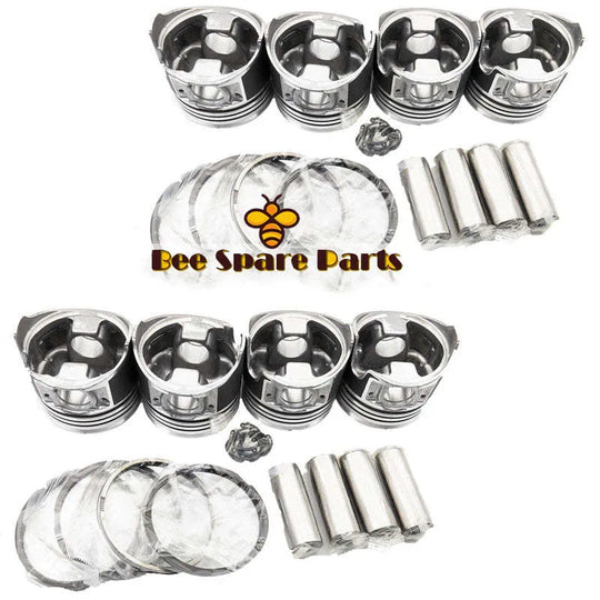 8 Pcs Cylinder Piston& Piston Ring & Pin Kit For HINO F17D Engine Parts 137MM-BeeSpareParts