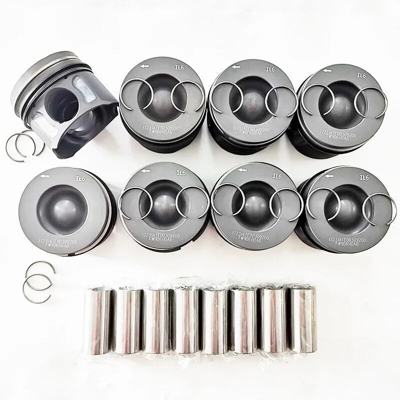 8 PCS LR023496 Engine Piston for Land Rover Range Rover L322 L405 Range Rover Sport L494 4.4 4.4T V8 4.4TDI 448DT 4.4D V8 4x4-Replacement Aftermarket Parts