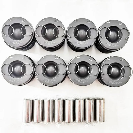 8 PCS LR023496 Engine Piston for Land Rover Range Rover L322 L405 Range Rover Sport L494 4.4 4.4T V8 4.4TDI 448DT 4.4D V8 4x4-Replacement Aftermarket Parts