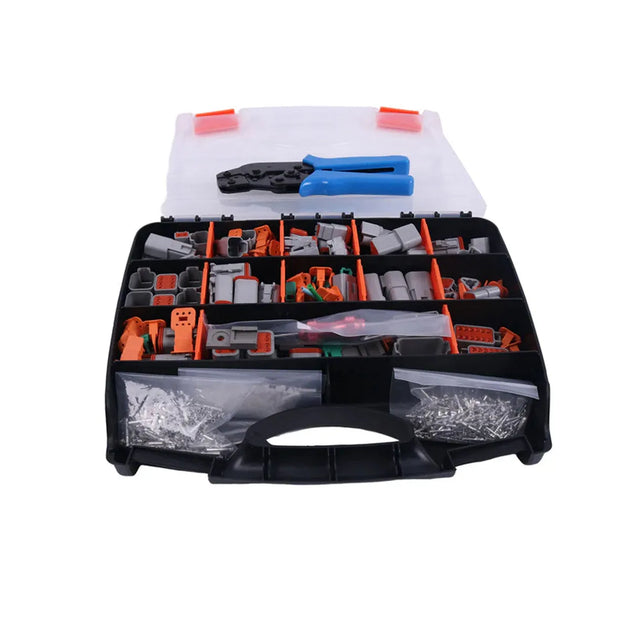 800 PCS Deutsch DT Connector Kit W/SN-48B Crimp Plier Tool For 14 16 18 20 GA.-BeeSpareParts