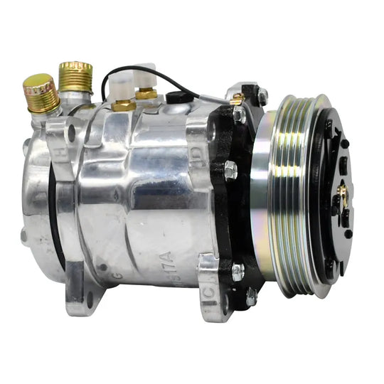 87649991 Compressor Sanden SD5H11 Style for Case 420 ++ Skid Steer Loaders-BeeSpareParts