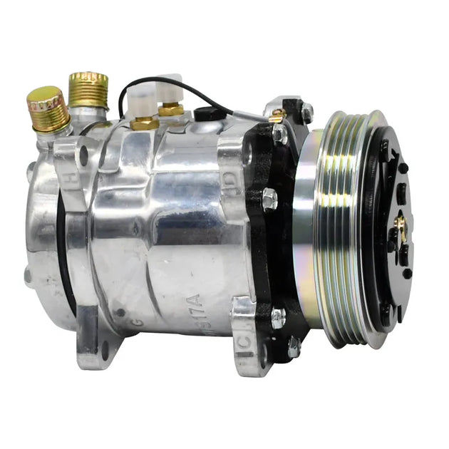87649991 Compressor Sanden SD5H11 Style for Case 420 ++ Skid Steer Loaders-BeeSpareParts