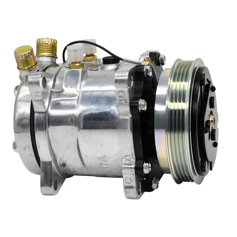 87649991 Compressor Sanden SD5H11 Style for Case 420 ++ Skid Steer Loaders-BeeSpareParts